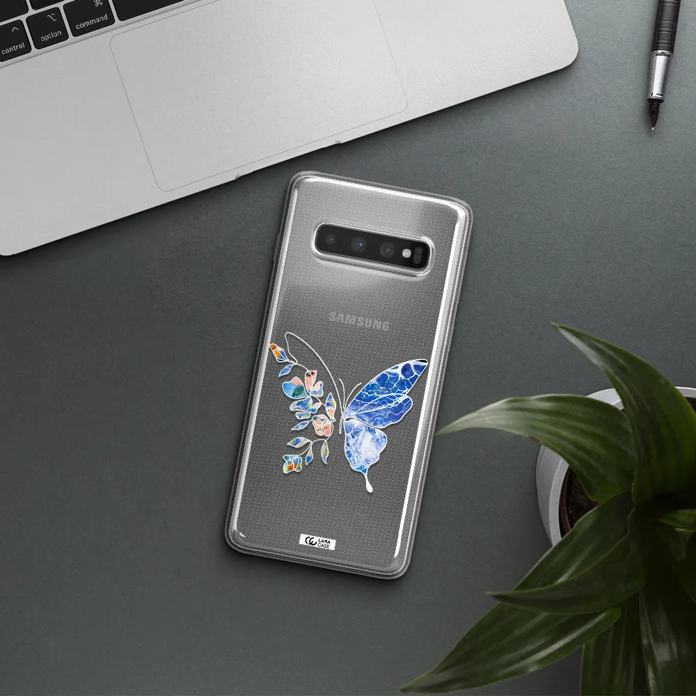 Line Butterfly Samsung S10 Clear TPU Case