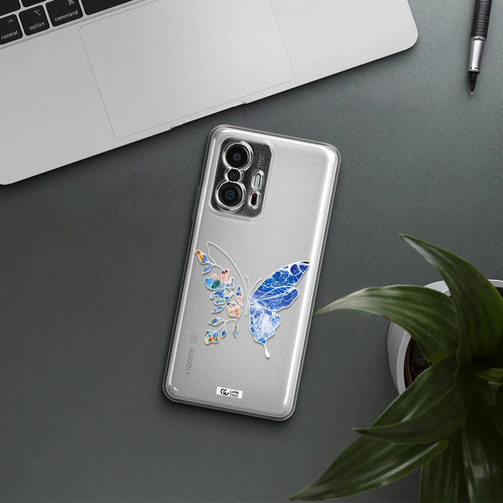 Line Butterfly Xiaomi 11T Clear Tpu Case
