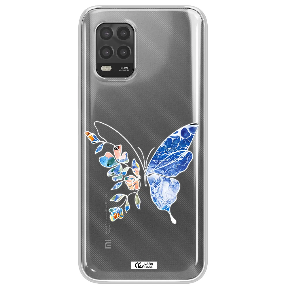 Line Butterfly Xiaomi Mi 10 Lite Clear TPU Case