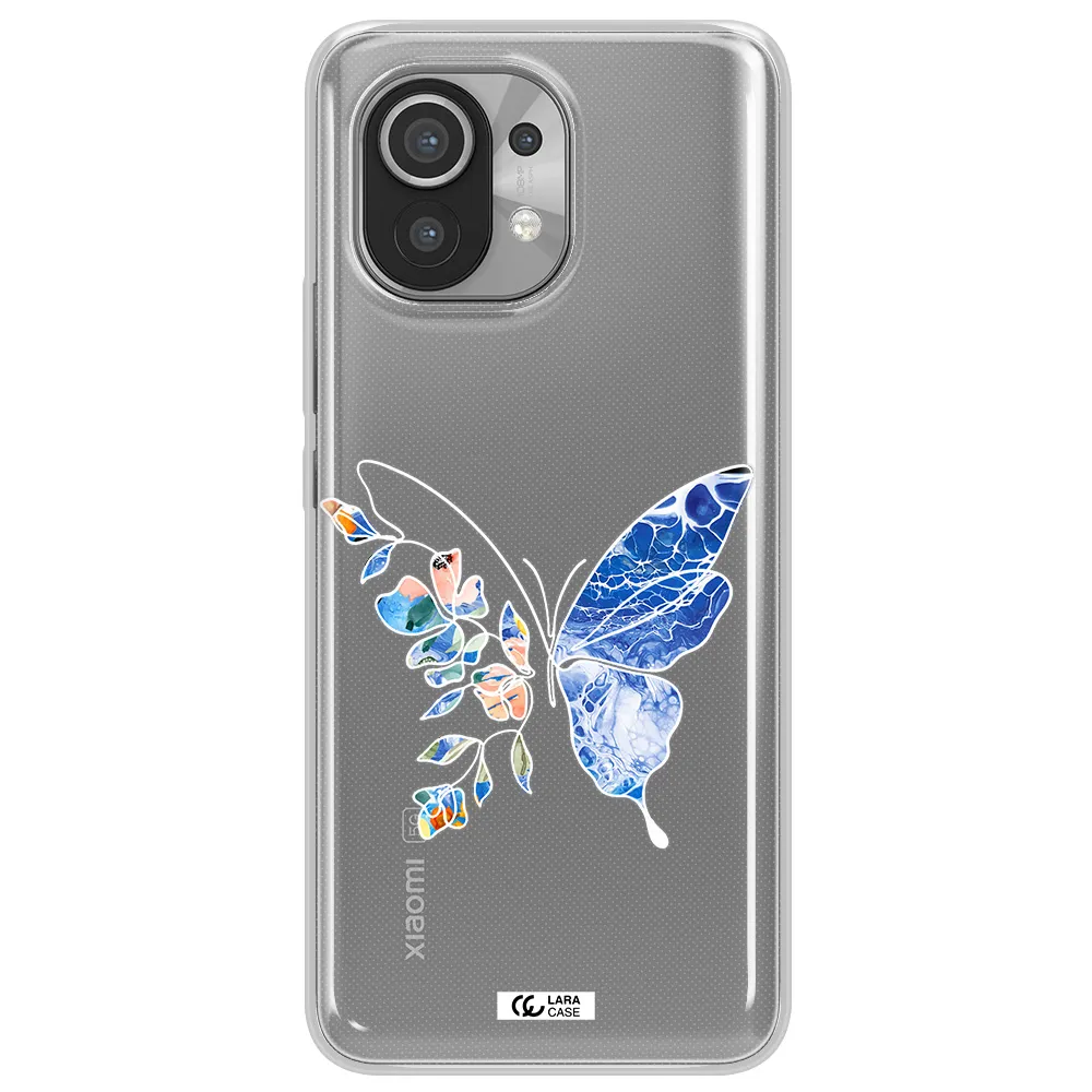 Line Butterfly Xiaomi Mi 11 Clear TPU Case