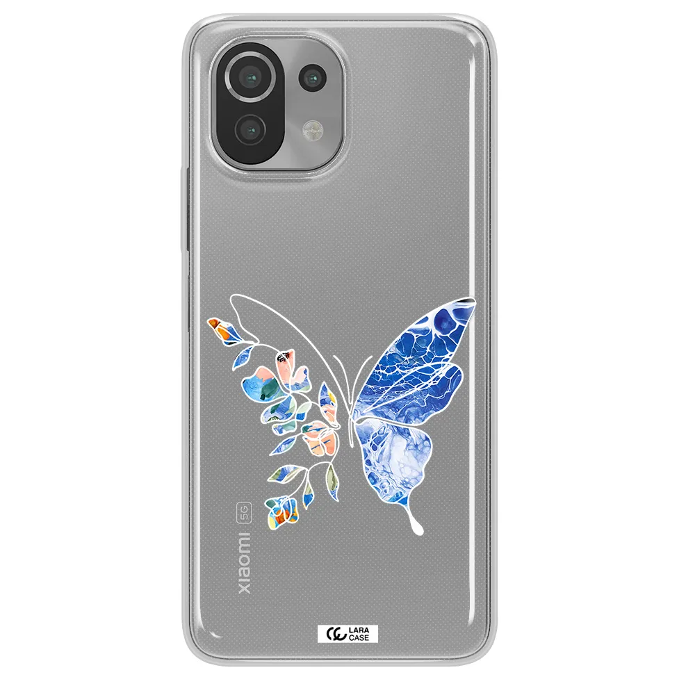Line Butterfly Xiaomi Mi 11 Lite Clear TPU Case