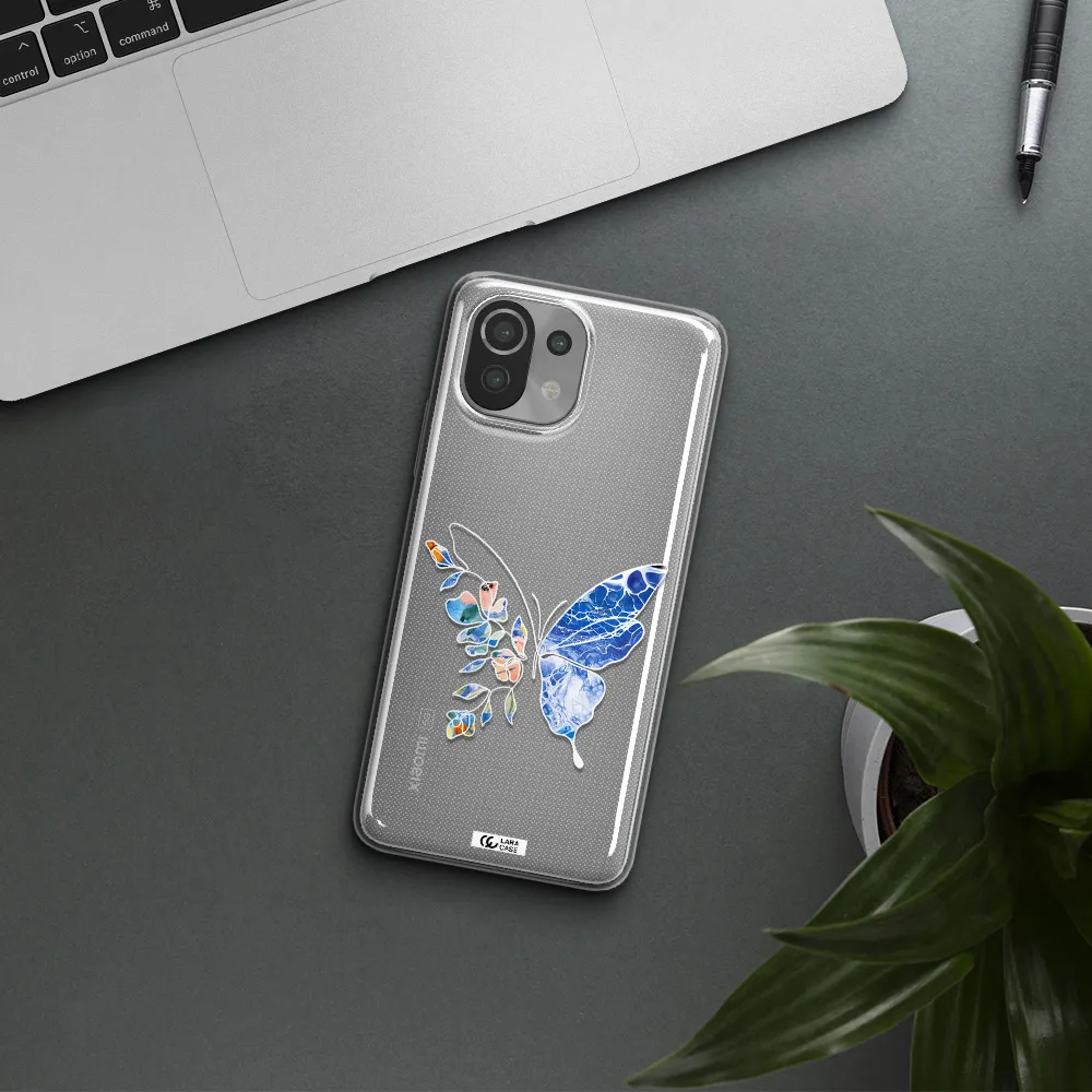 Line Butterfly Xiaomi Mi 11 Lite Clear TPU Case