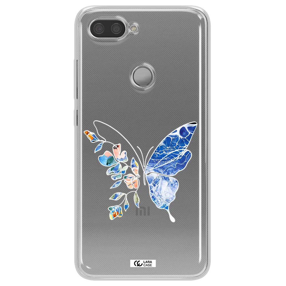 Line Butterfly Xiaomi Mi 8 Lite Clear TPU Case