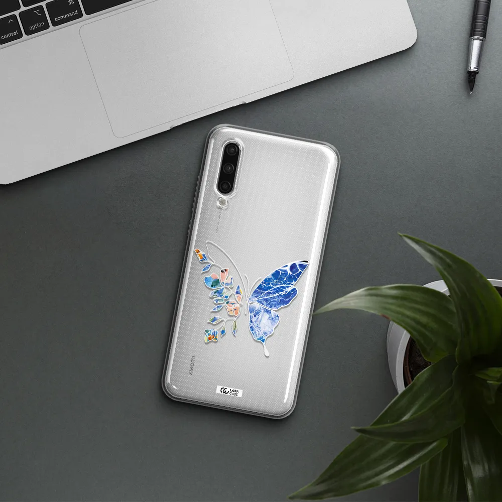 Line Butterfly Xiaomi Mi 9 Lite Clear Tpu Case
