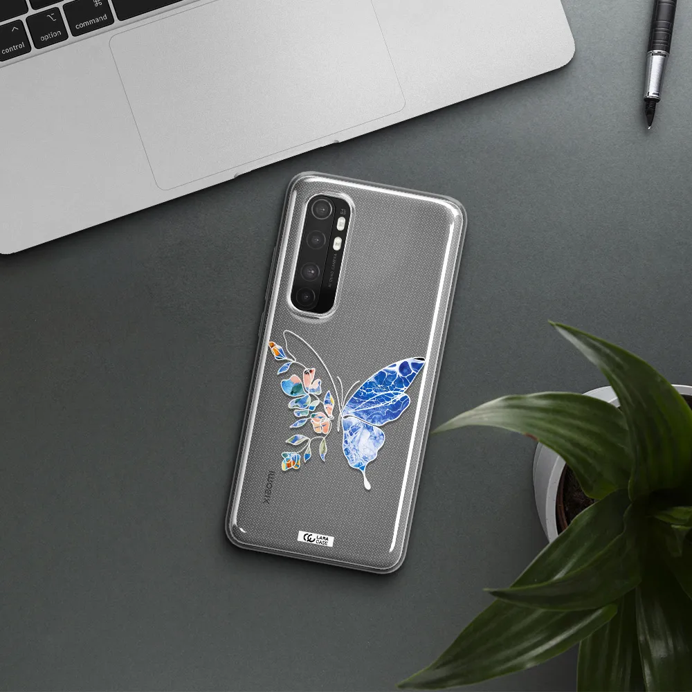 Line Butterfly Xiaomi Mi Note 10 Lite Clear TPU Case