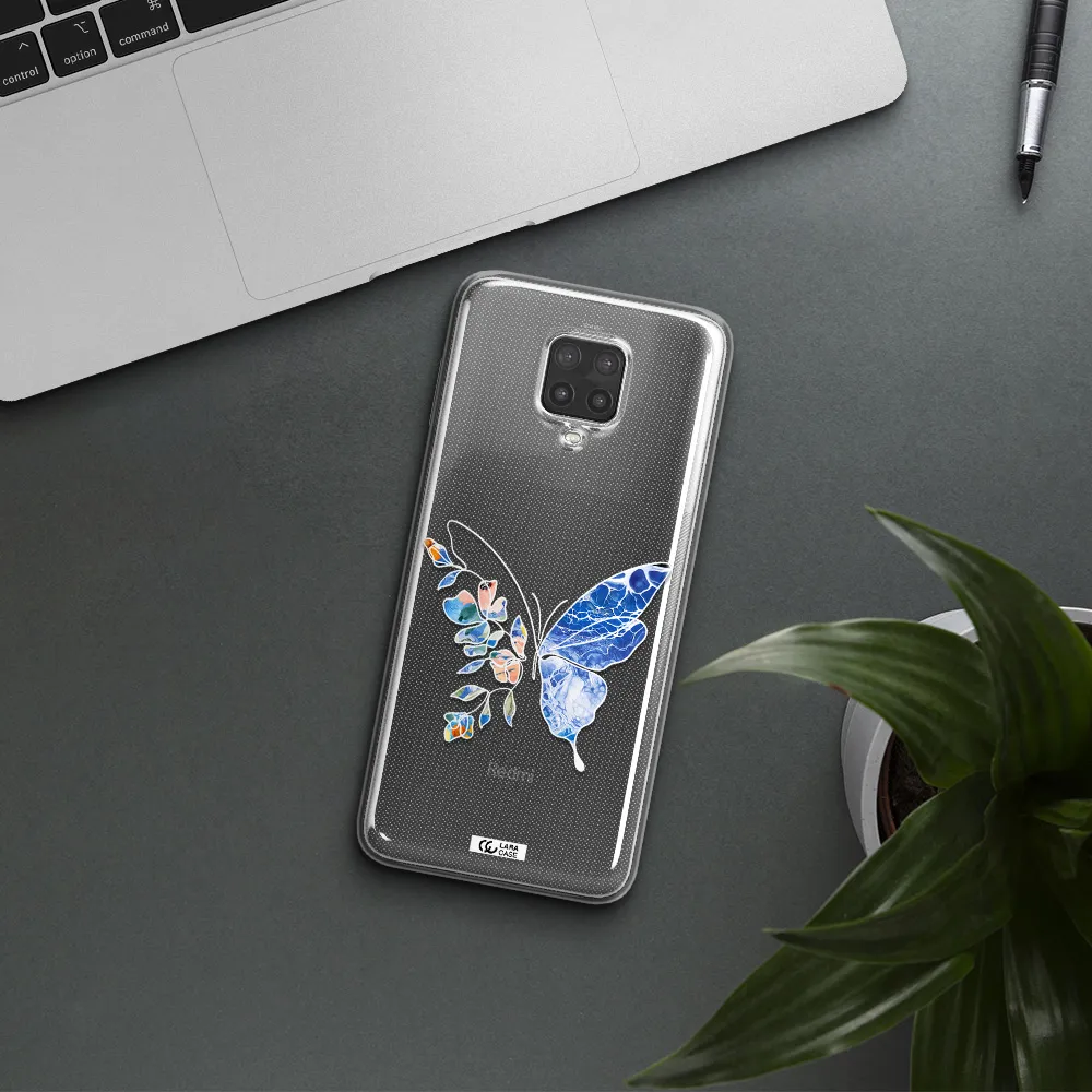 Line Butterfly Xiaomi Note 9 Pro Clear TPU Case