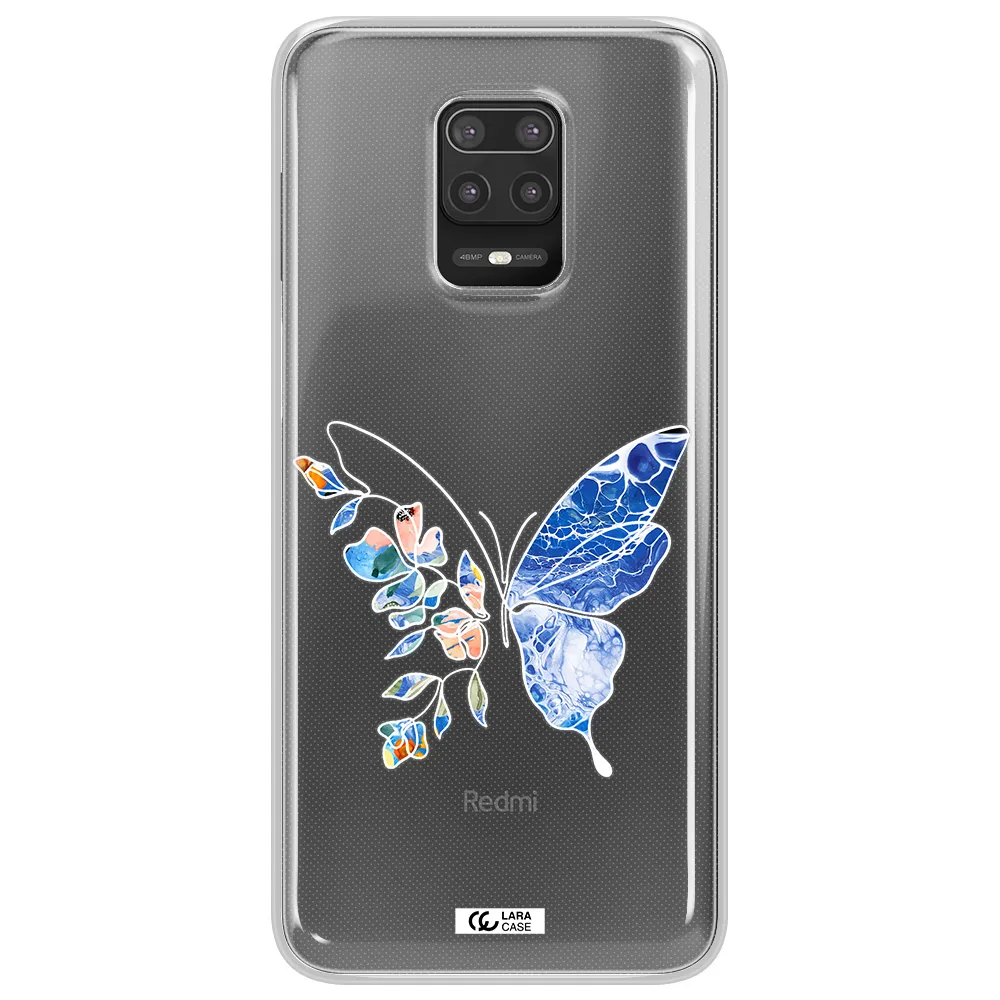 Line Butterfly Xiaomi Note 9S Clear TPU Case