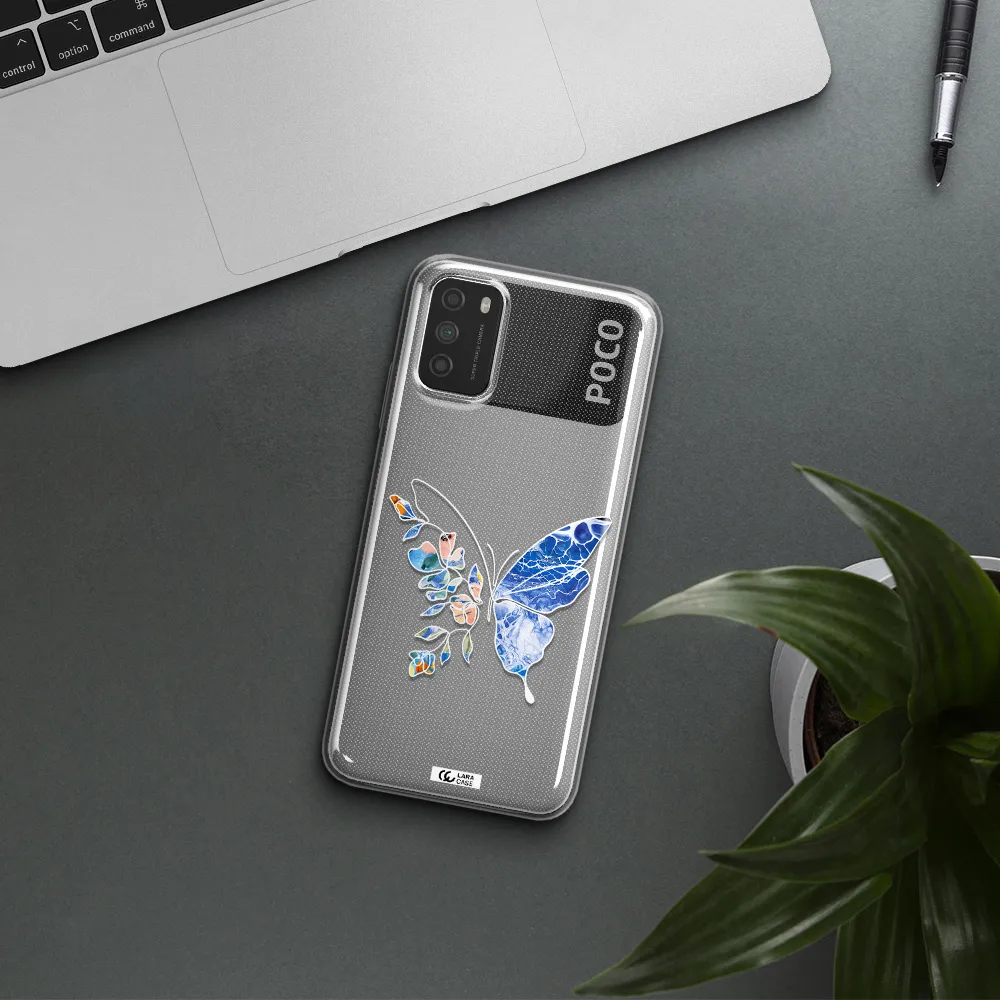 Line Butterfly Xiaomi Poco M3 Clear TPU Case
