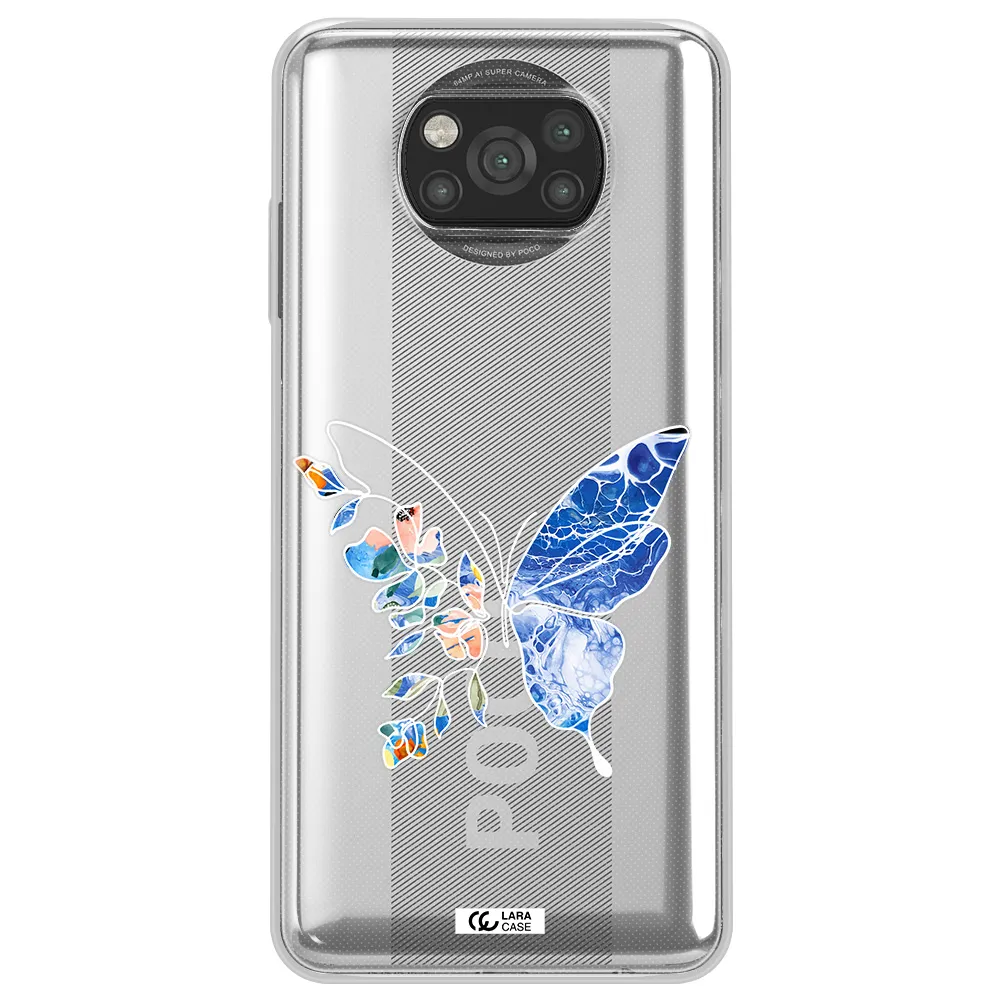 Line Butterfly Xiaomi Poco X3 Clear TPU Case