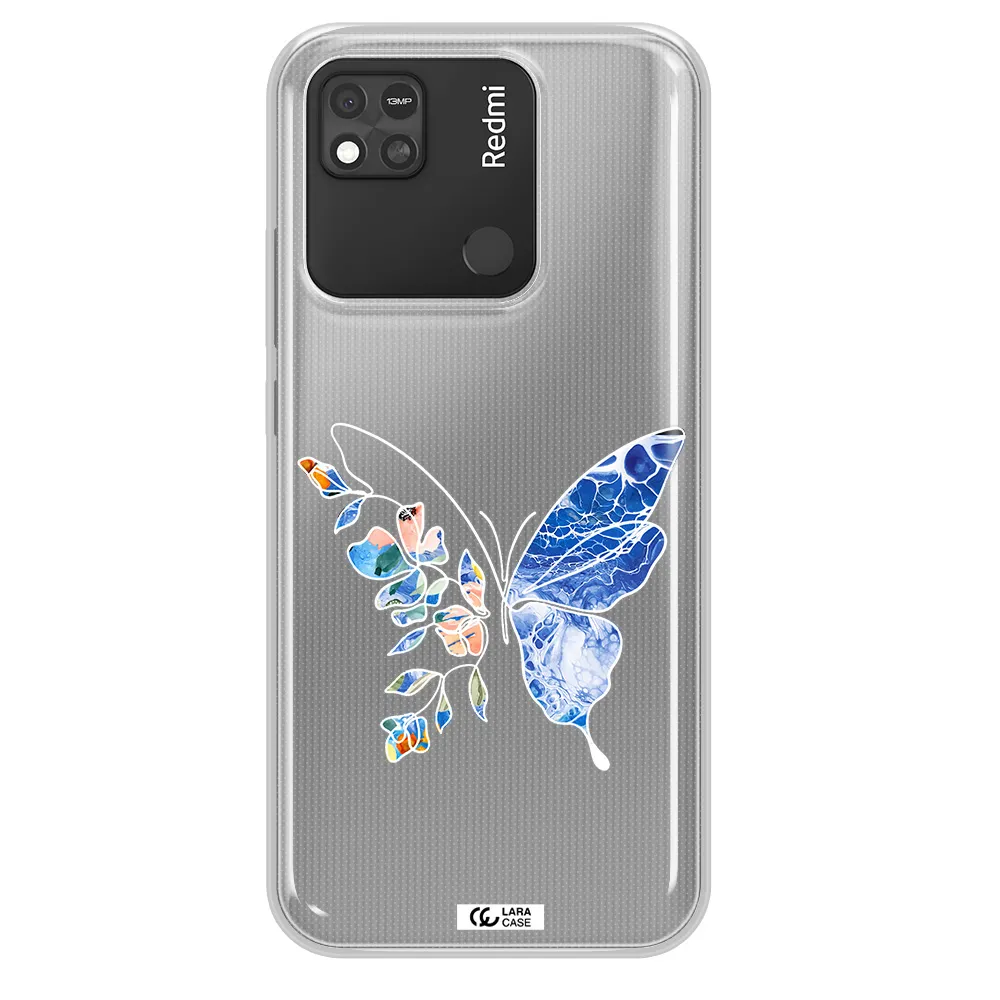 Line Butterfly Xiaomi Redmi 10A Clear TPU Case