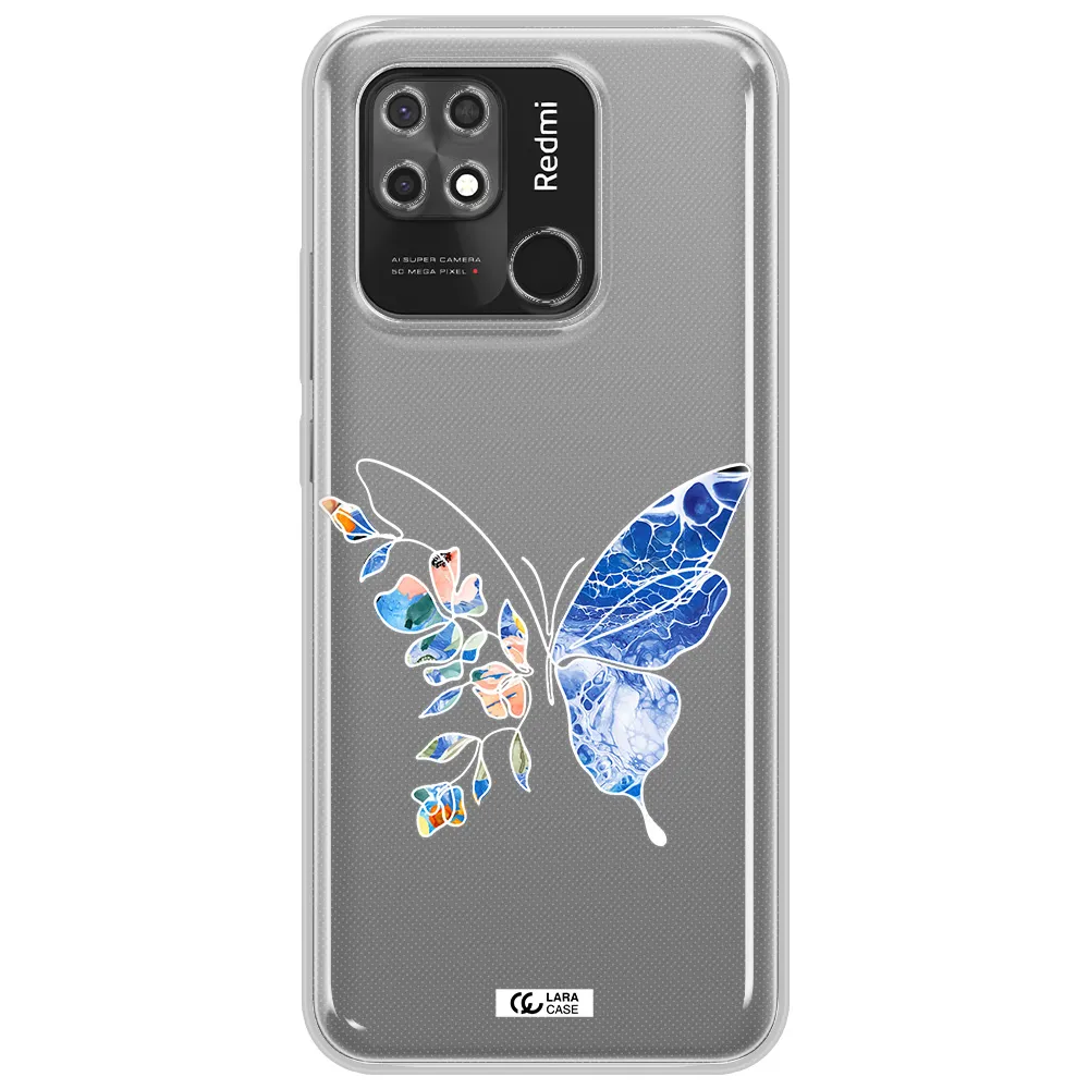 Line Butterfly Xiaomi Redmi 10C Clear TPU Case