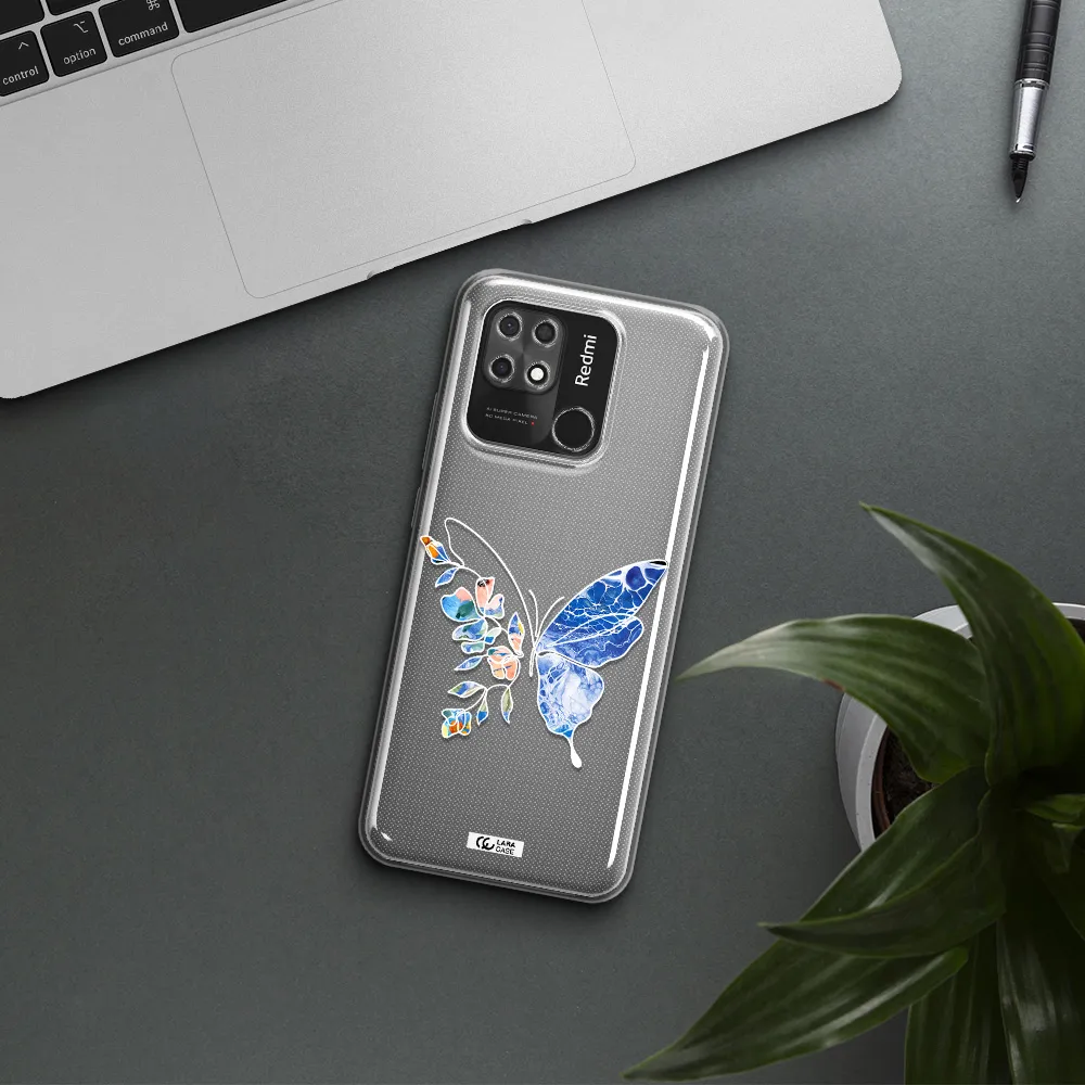 Line Butterfly Xiaomi Redmi 10C Clear TPU Case