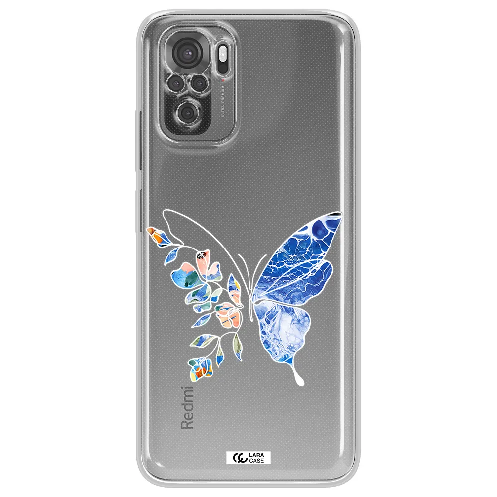 Line Butterfly Xiaomi Redmi Note 10S Clear Tpu Case