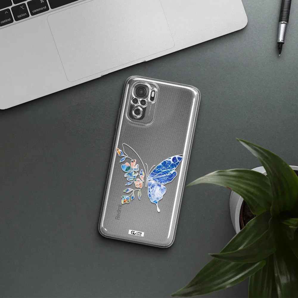 Line Butterfly Xiaomi Redmi Note 10S Clear Tpu Case