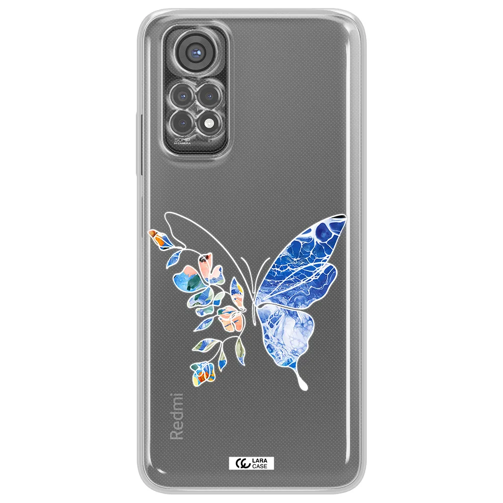 Line Butterfly Xiaomi Redmi Note 11S Clear Tpu Case