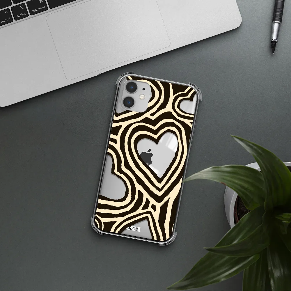 Cute Hearts Apple iPhone 11 Clear PC Case
