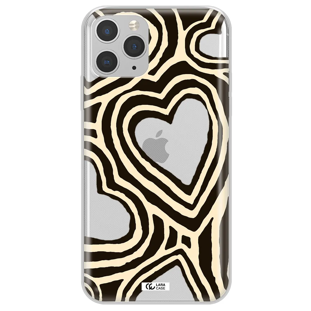 Cute Hearts Apple iPhone 11 pro Clear TPU Case