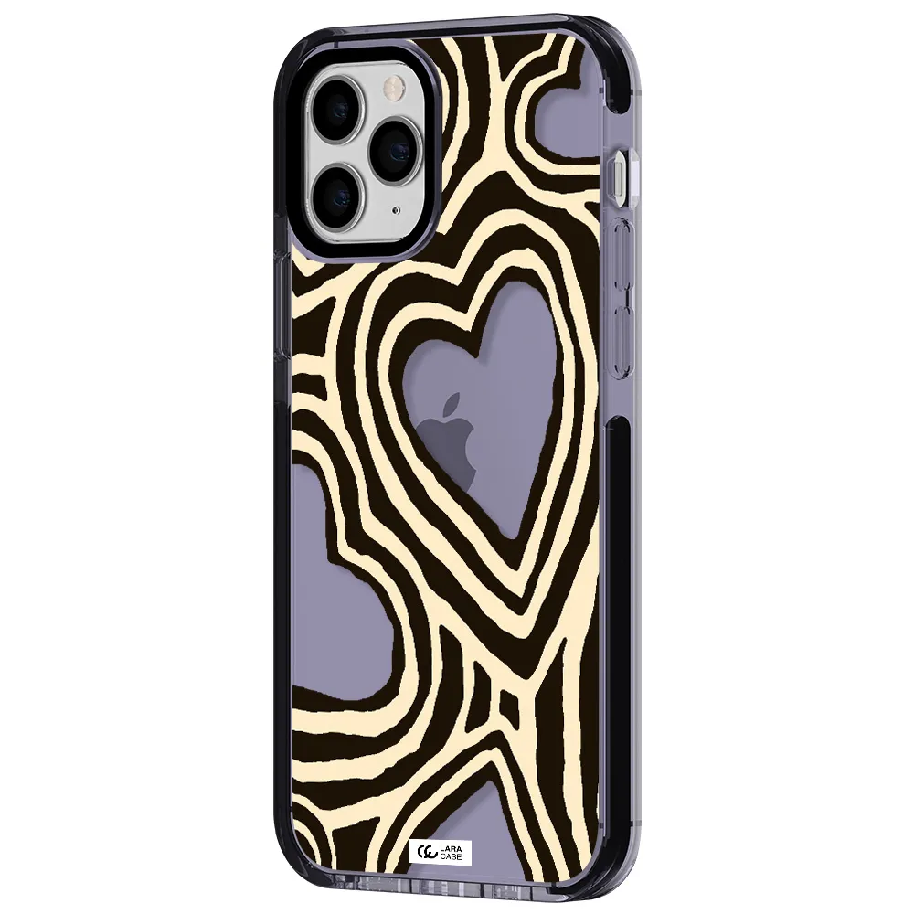 Cute Hearts Apple iPhone 11 pro max impact Lilac Case