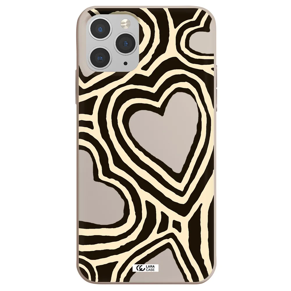Cute Hearts Apple iPhone 11 pro max Silicone Stone Case