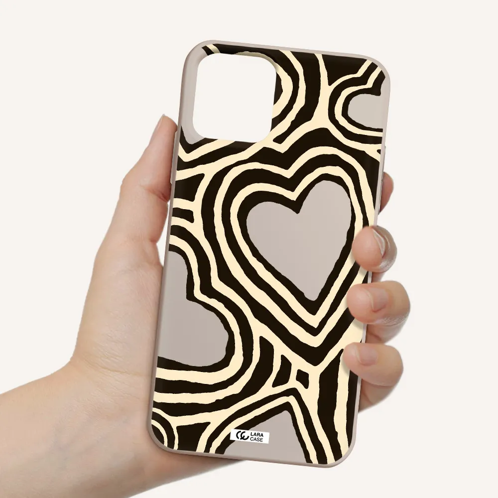 Cute Hearts Apple iPhone 11 pro max Silicone Stone Case