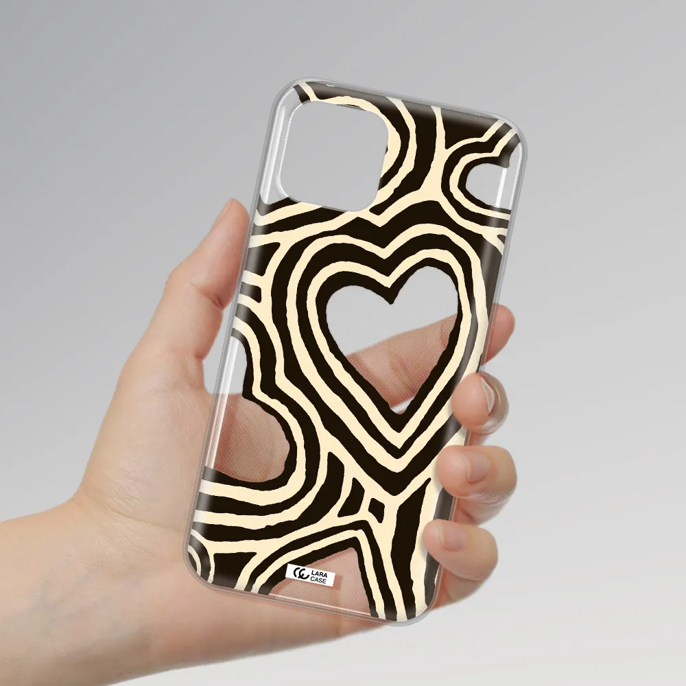 Cute Hearts Apple iPhone 12 Clear TPU Case