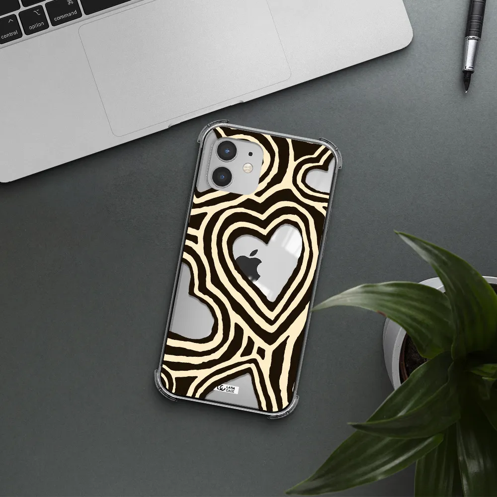 Cute Hearts Apple iPhone 12 mini Clear PC Case