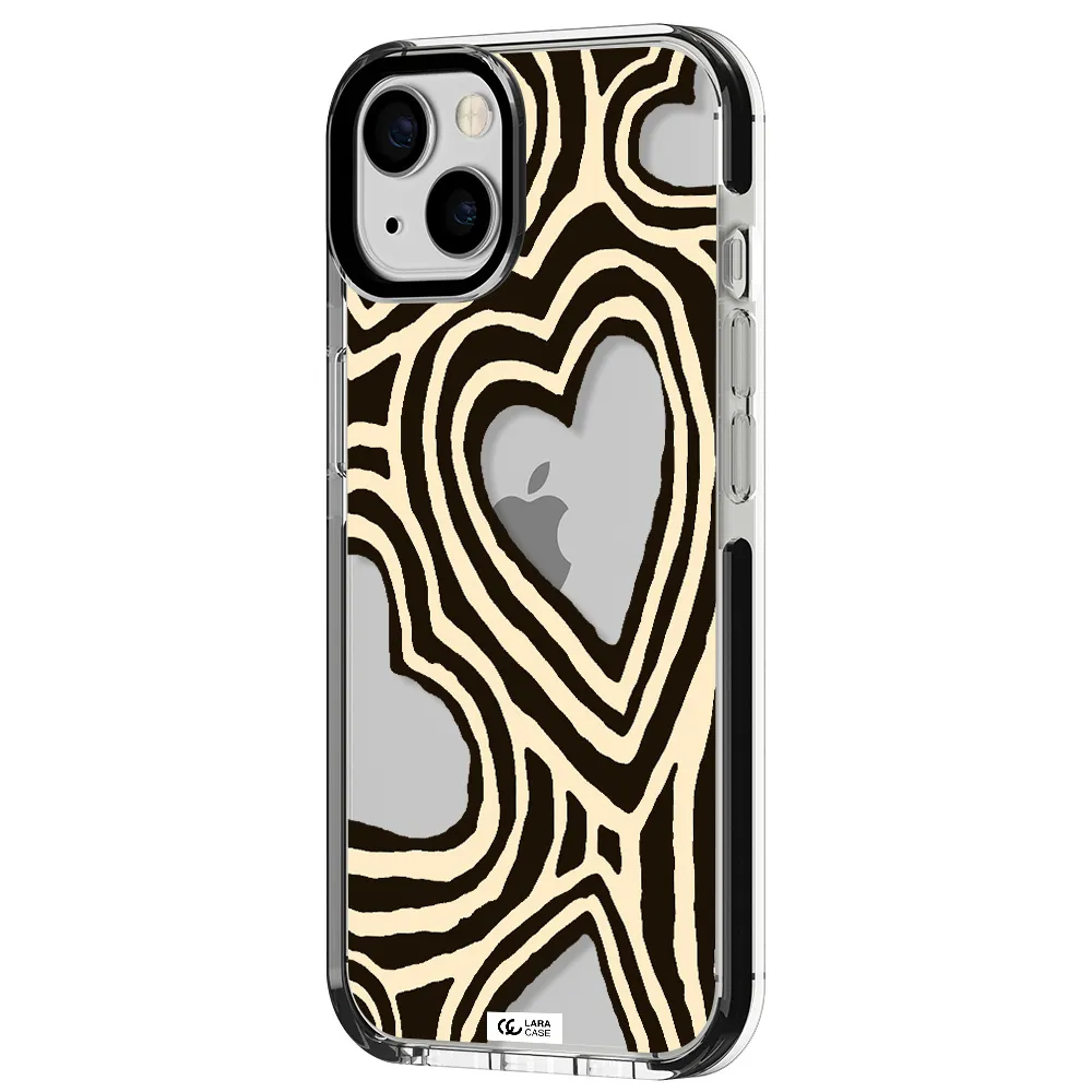 Cute Hearts Apple iPhone 13 impact black border Case