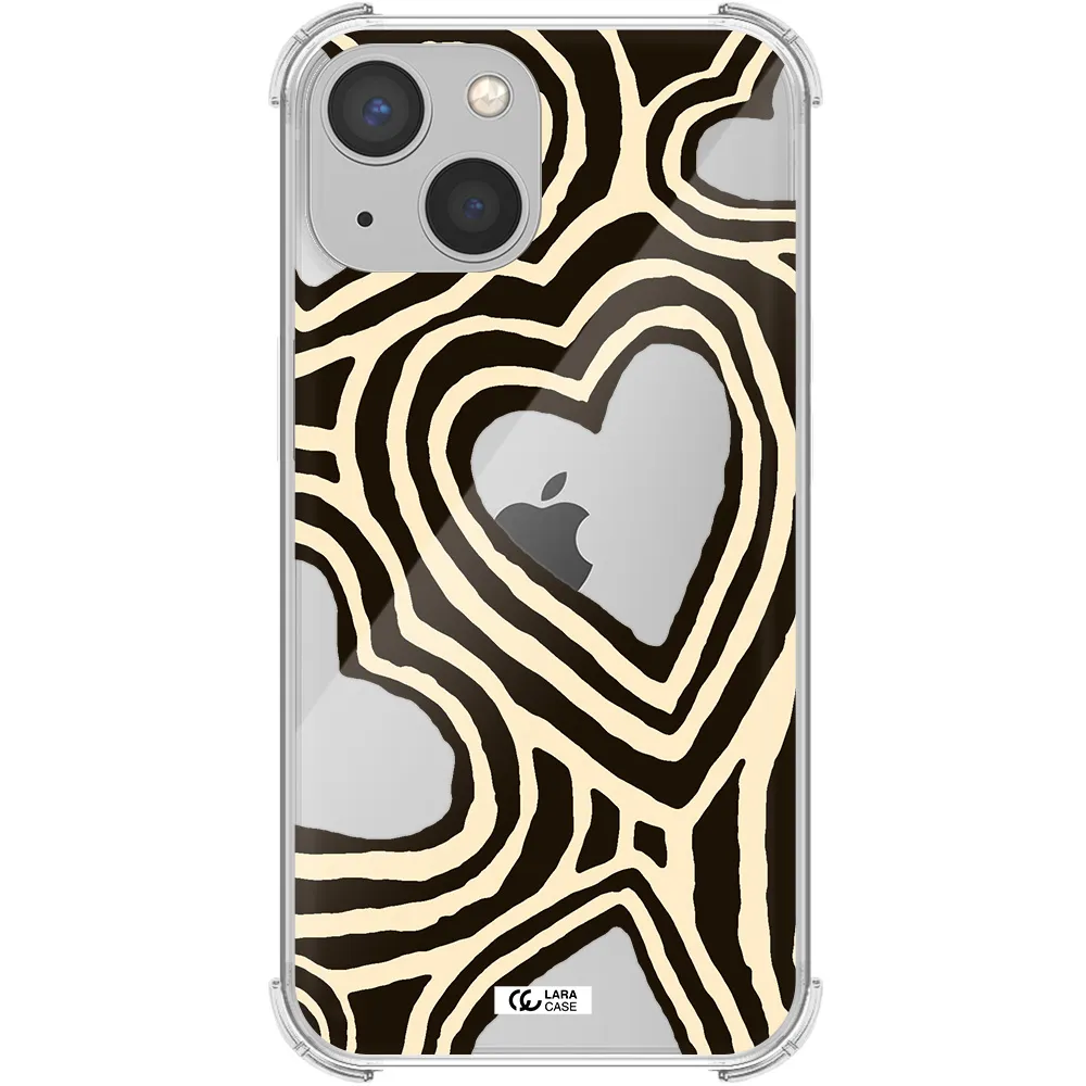 Cute Hearts Apple iPhone 13 mini Clear PC Case