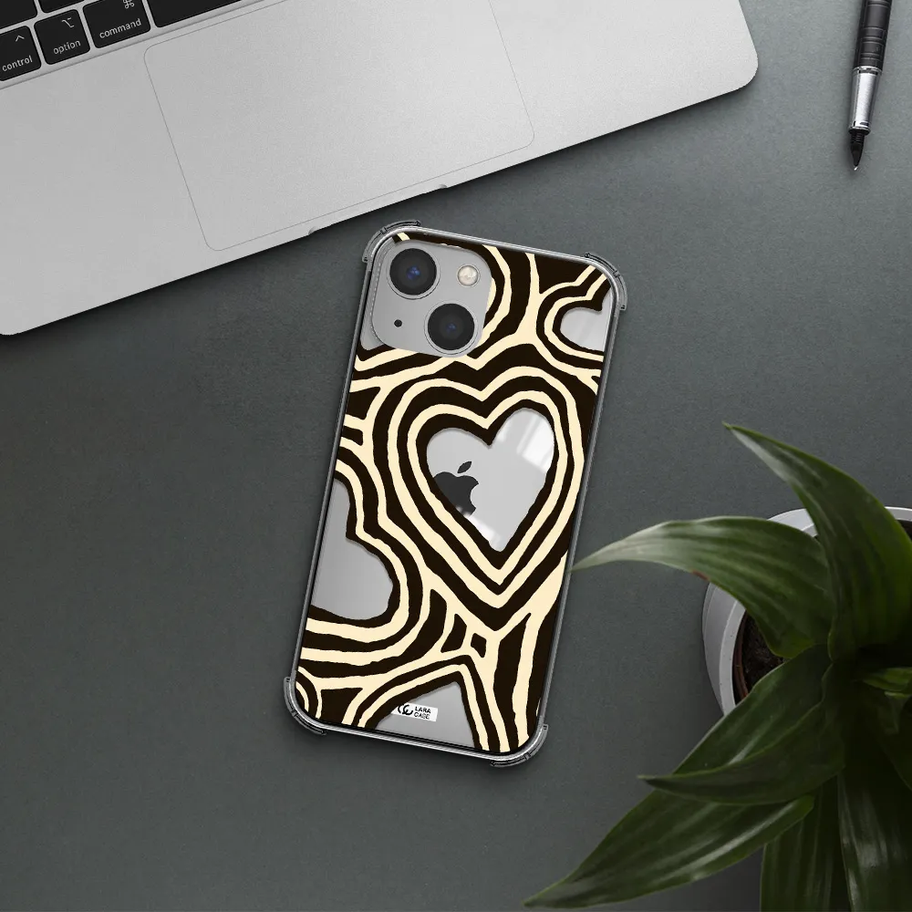 Cute Hearts Apple iPhone 13 mini Clear PC Case