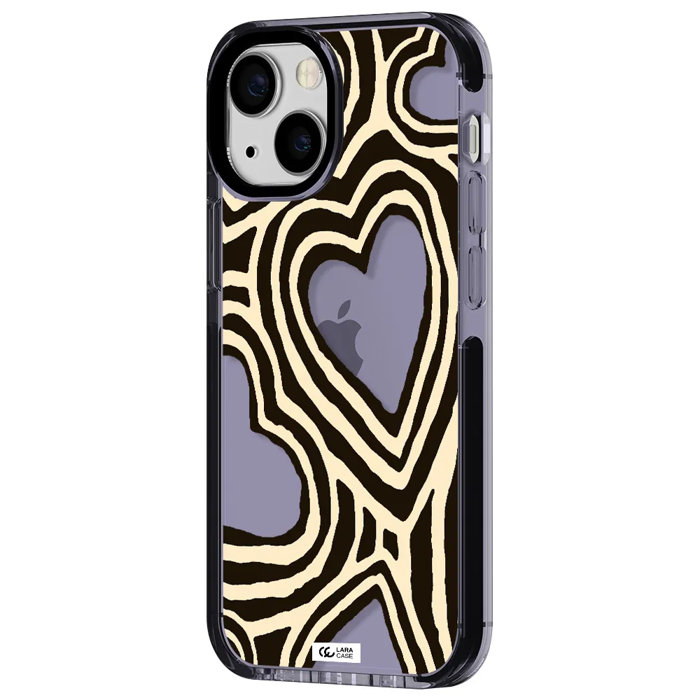 Cute Hearts Apple iPhone 13 mini impact Lilac Case