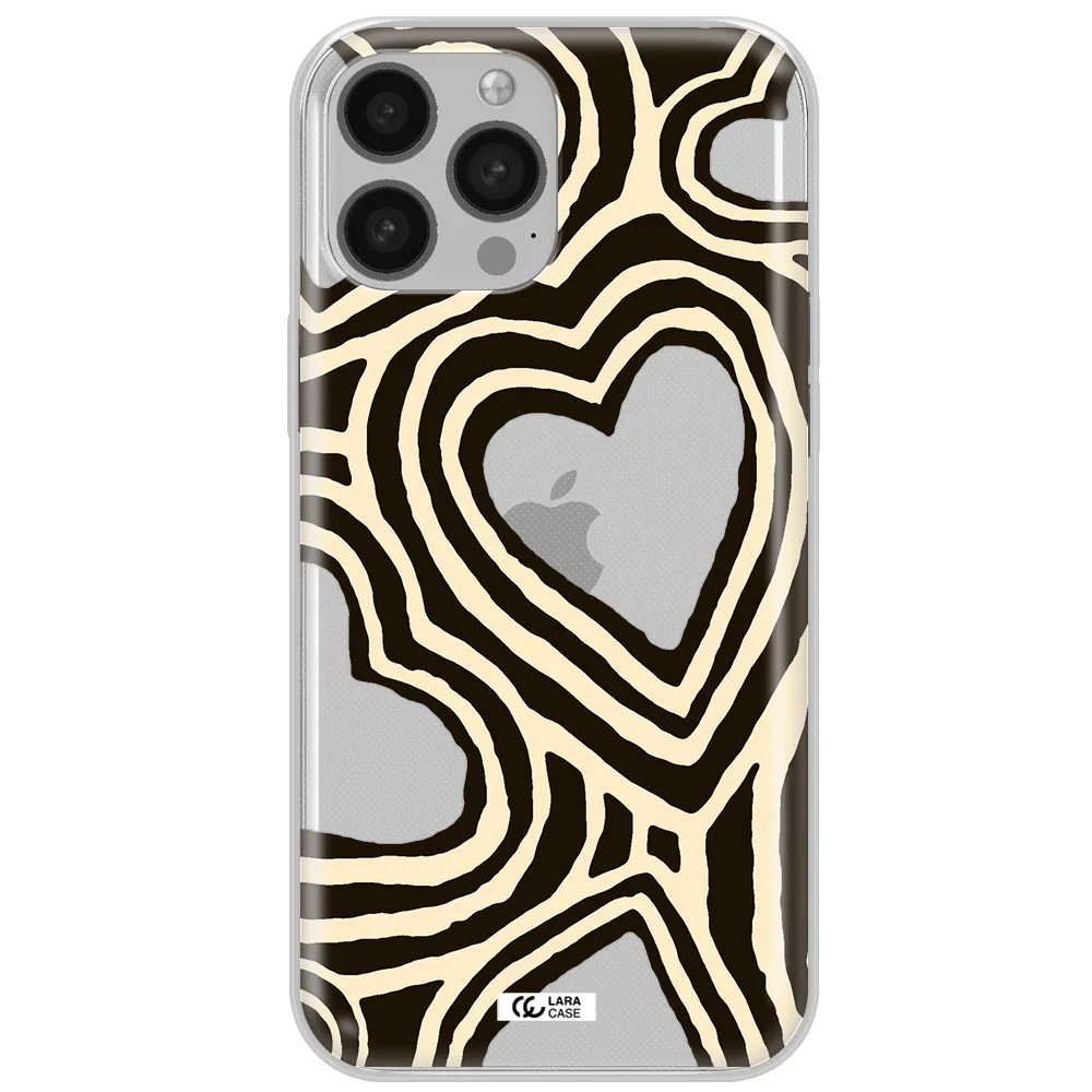 Cute Hearts Apple iPhone 13 Pro Clear TPU Case