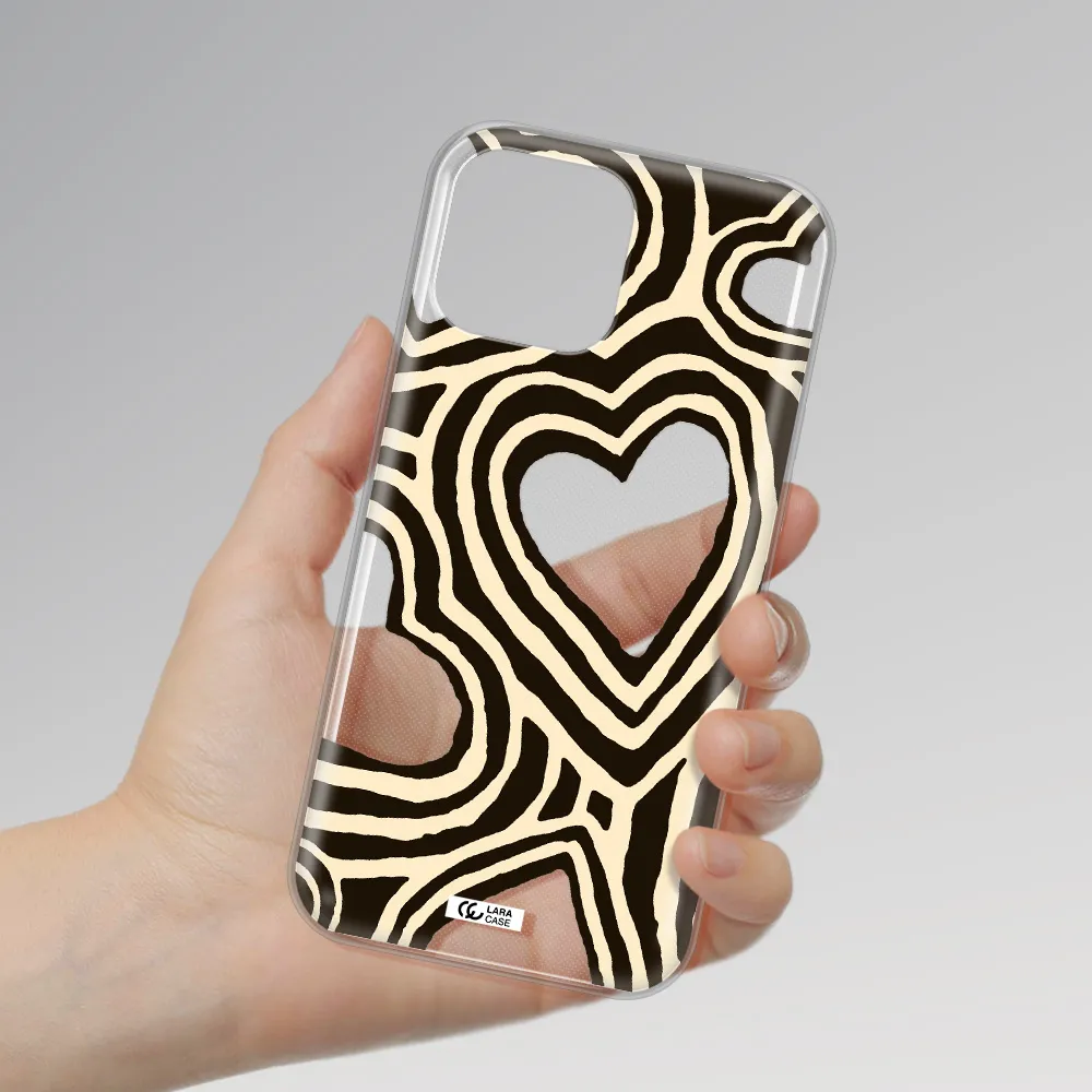 Cute Hearts Apple iPhone 13 Pro Clear TPU Case