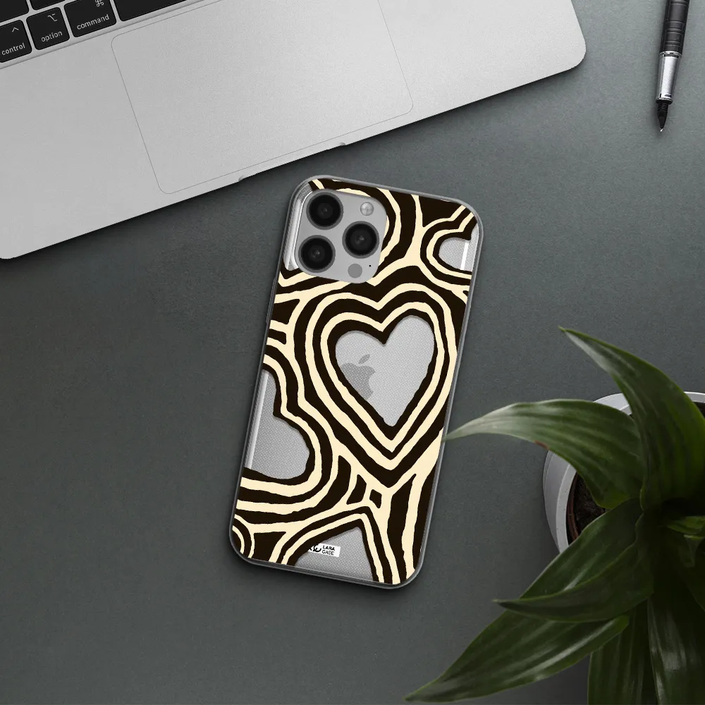 Cute Hearts Apple iPhone 13 Pro Clear TPU Case