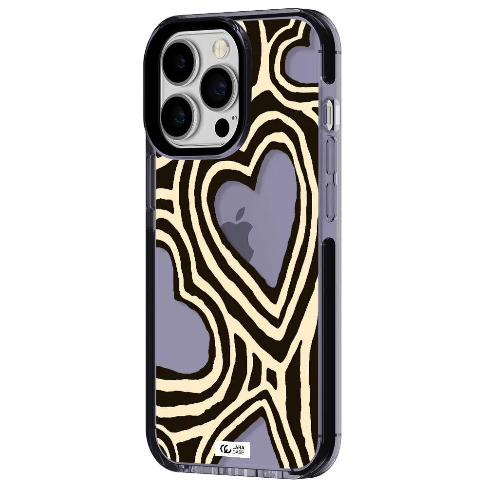 Cute Hearts Apple iPhone 13 Pro impact Lilac Case