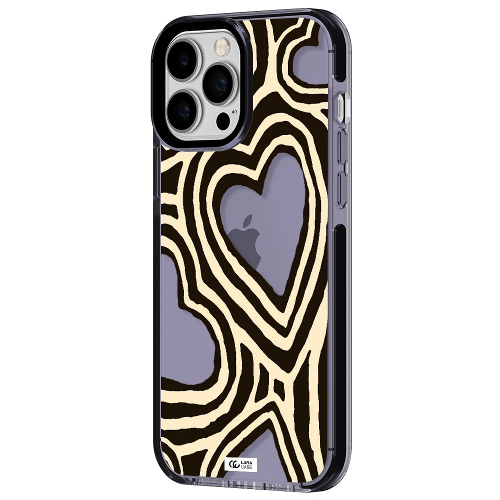 Cute Hearts Apple iPhone 13 Pro Max impact Lilac Case