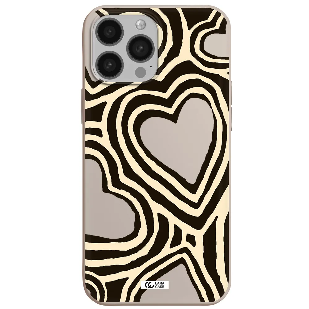 Cute Hearts Apple iPhone 13 Pro Silicone Stone Case