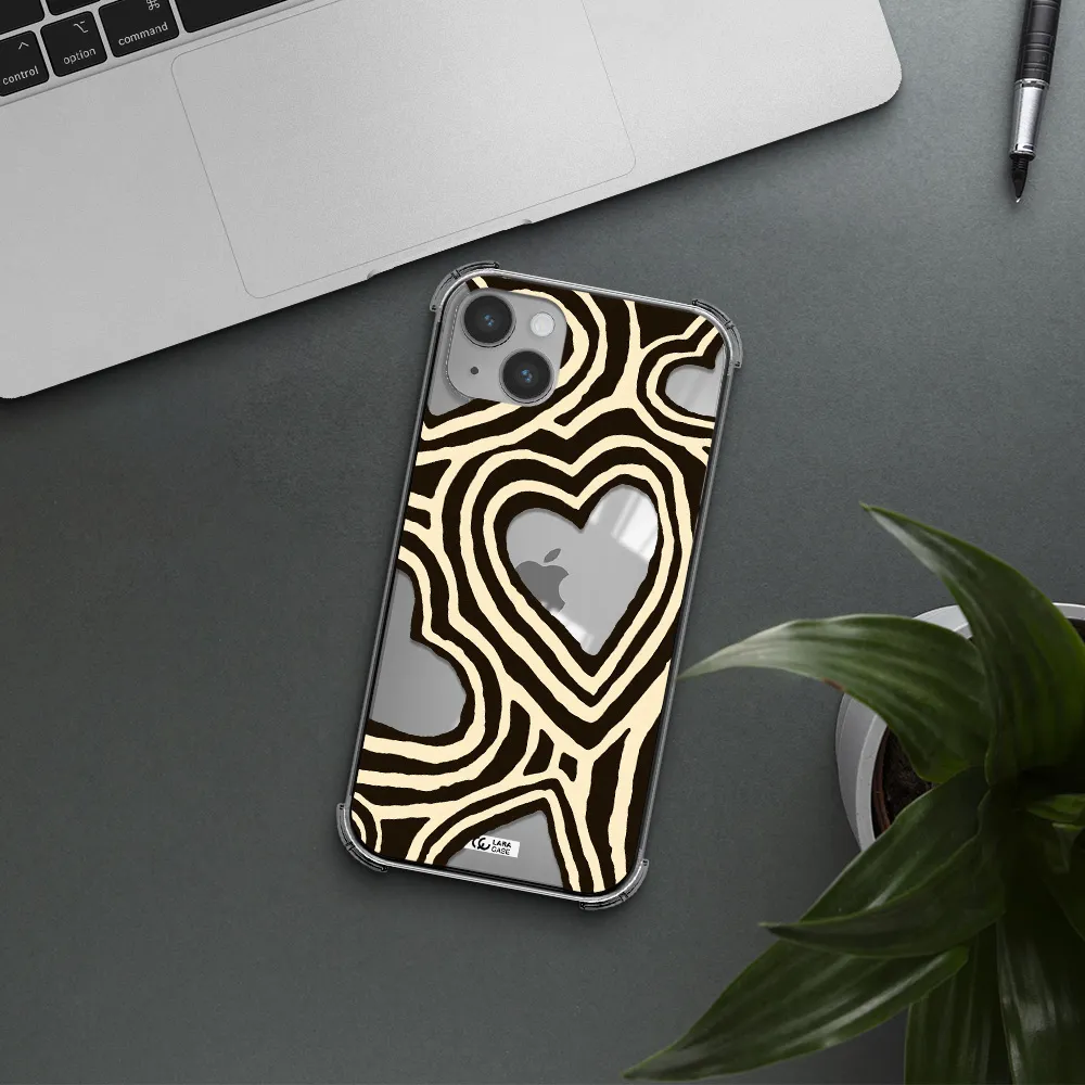 Cute Hearts Apple iPhone 14 plus Clear PC Case
