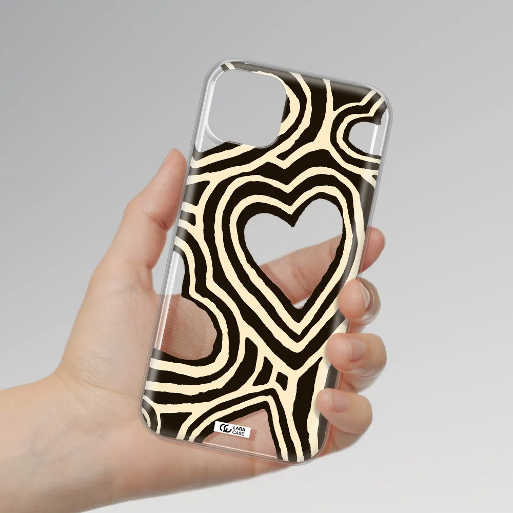 Cute Hearts Apple iPhone 14 plus Clear TPU Case