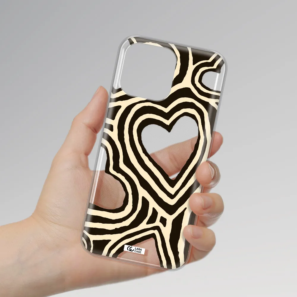 Cute Hearts Apple iPhone 14 pro Clear TPU Case