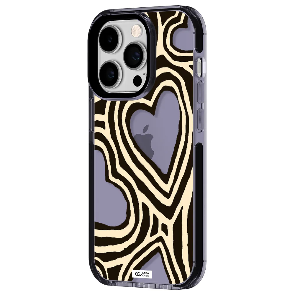 Cute Hearts Apple iPhone 14 pro impact Lilac Case