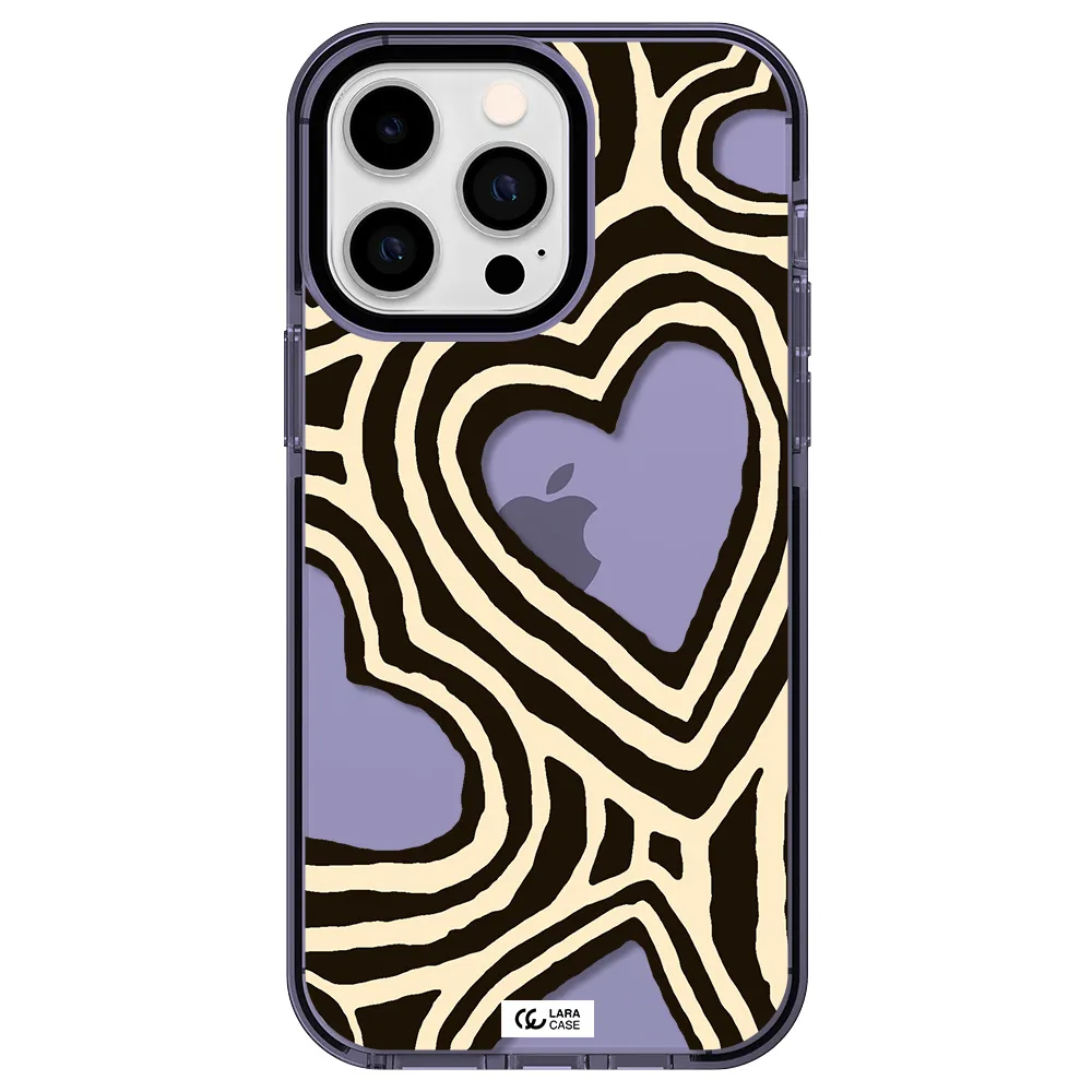 Cute Hearts Apple iPhone 15 Pro Max impact Lilac Case
