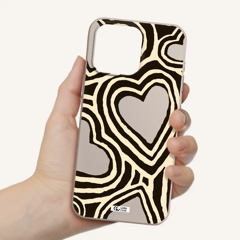 Cute Hearts Apple Iphone 15 Pro max Silicone Stone Case