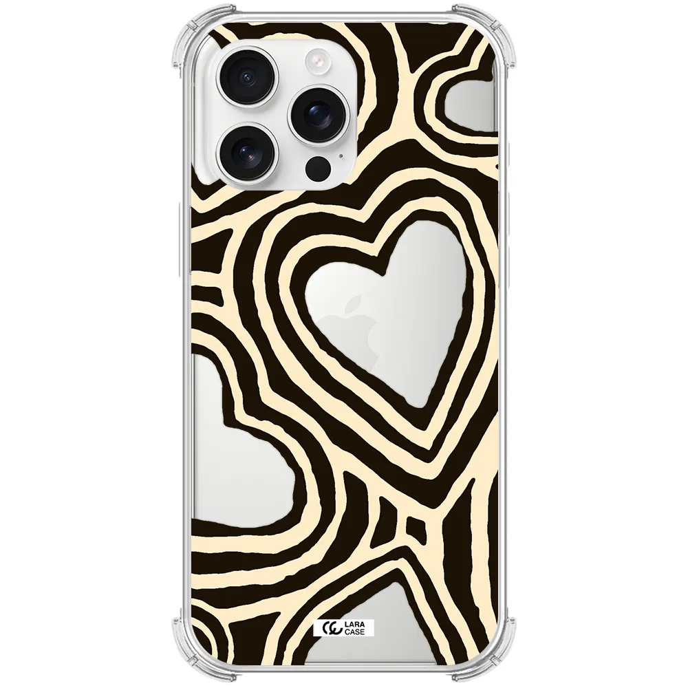 Cute Hearts Apple Iphone 16 Pro Max Clear Pc Case