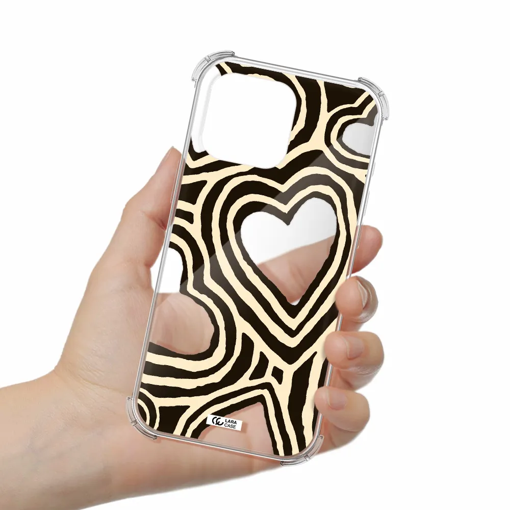 Cute Hearts Apple Iphone 16 Pro Max Clear Pc Case