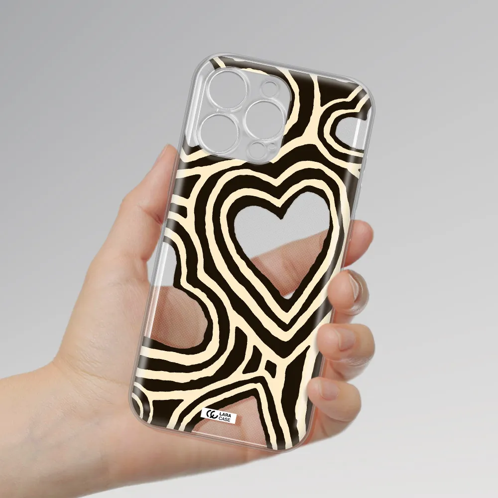 Cute Hearts Apple Iphone 16 Pro Max Clear Tpu Case