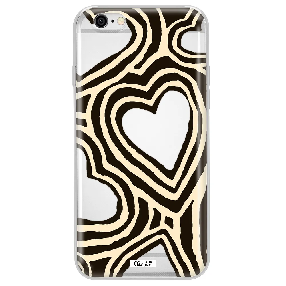 Cute Hearts Apple iPhone 6 Clear TPU Case