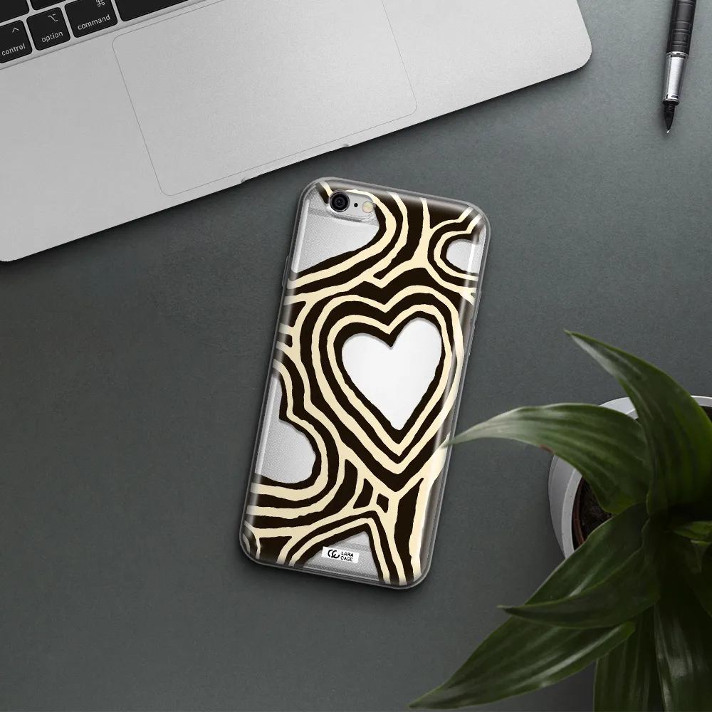 Cute Hearts Apple iPhone 6 Clear TPU Case