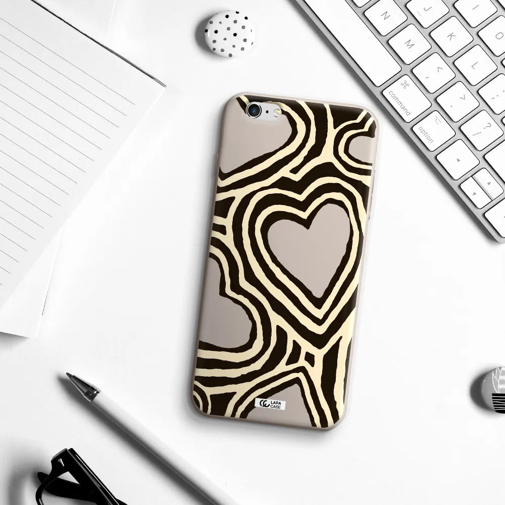 Cute Hearts Apple iPhone 6 plus Silicone Stone Case