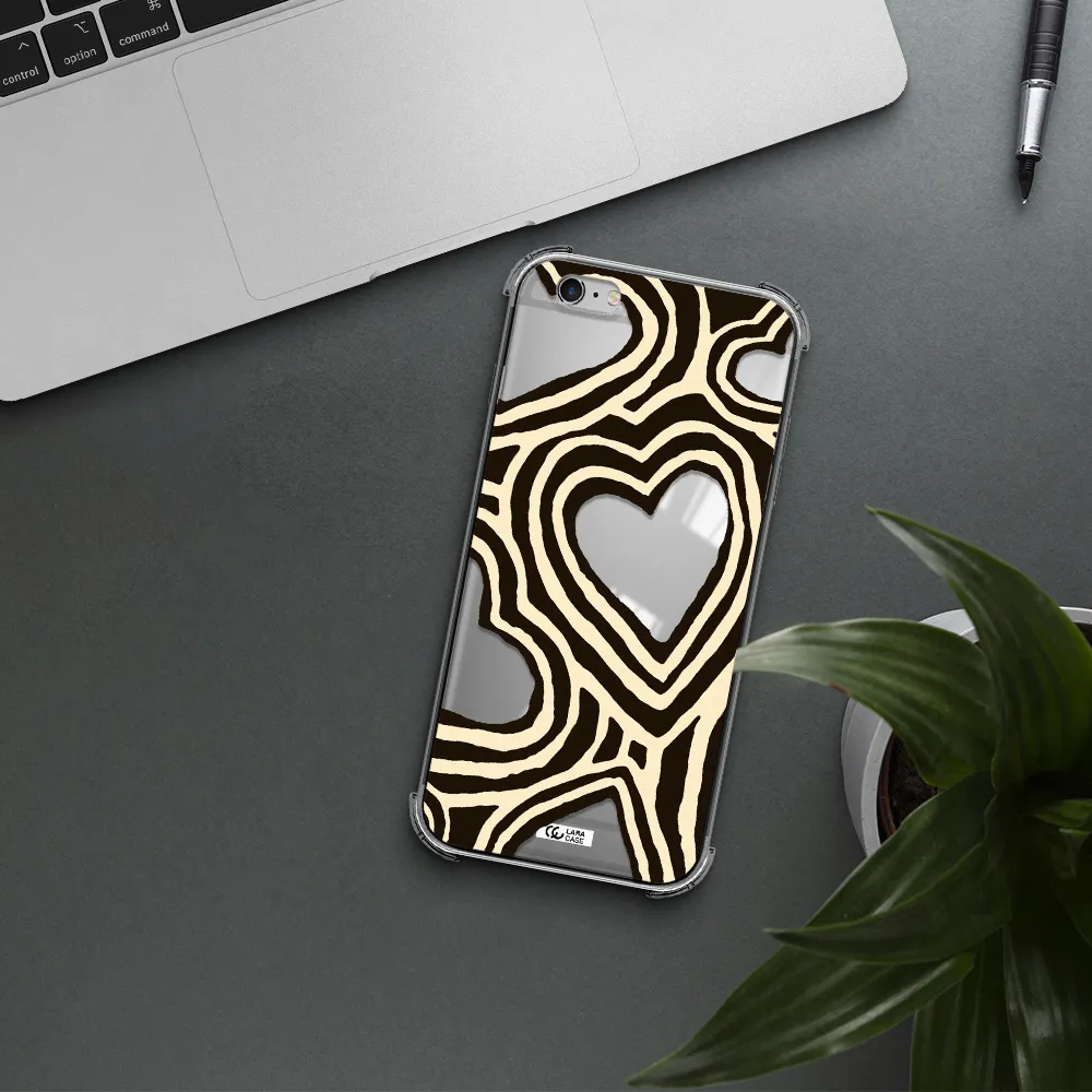 Cute Hearts Apple iPhone 6 s plus Clear PC Case