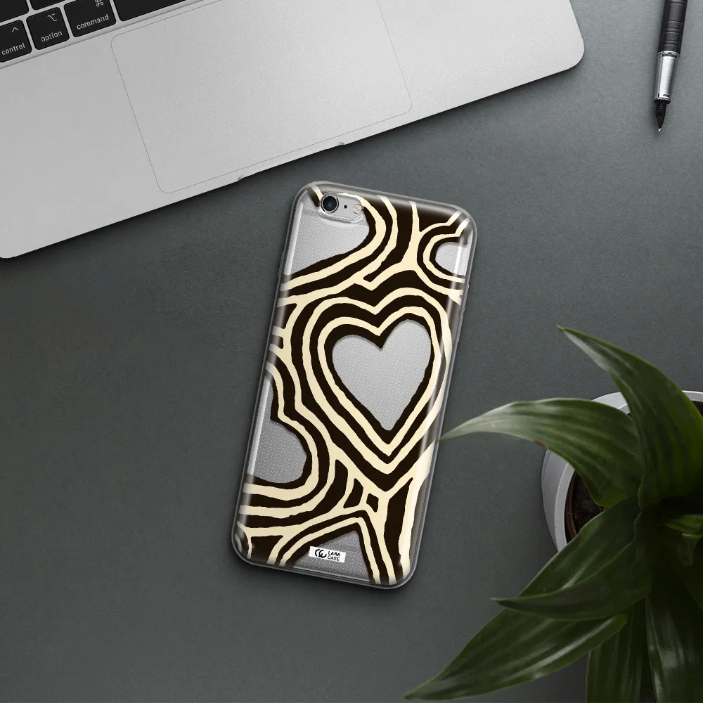 Cute Hearts Apple iPhone 6 s plus Clear TPU Case